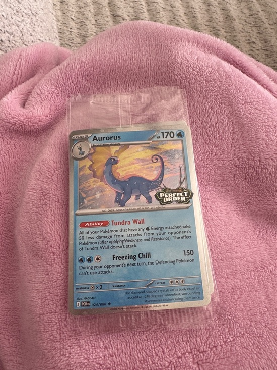 Pokemon Other - Pokemon Aurorus Trading Card - Blue, Yellow, Purple